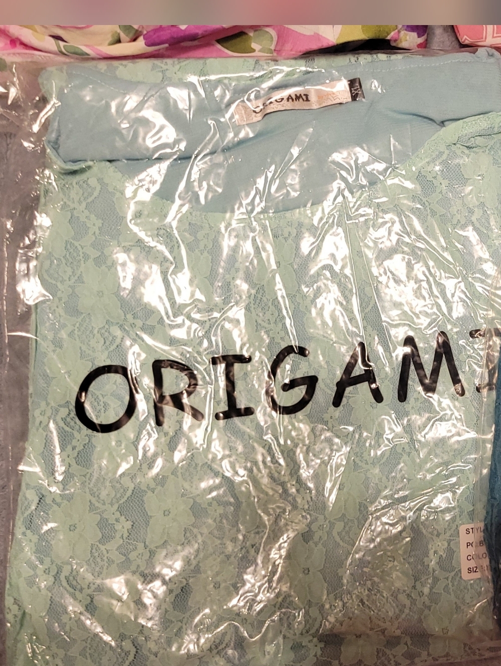 NIP Origami Mint Lace Tunic - Picture 6 of 6
